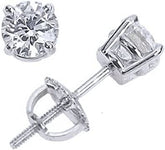 14K W L/M I1 Screwback 2CTW Dia Stud Earrings.